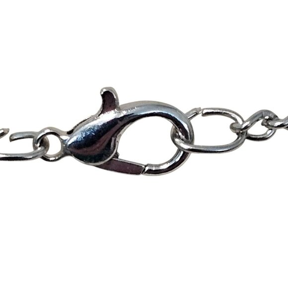 Oval SilverTone Saint Anthony "Pray For Us" Pendant Necklace 18" Chain Religious - Picture 4 of 5